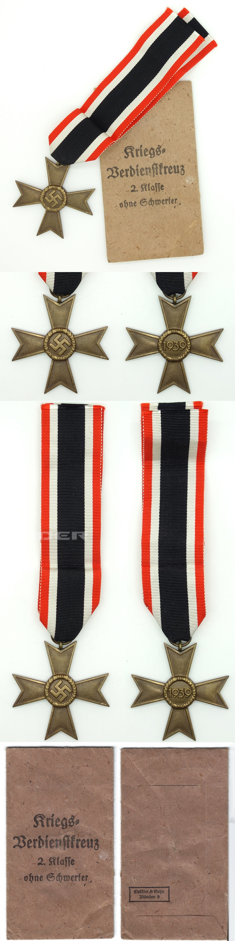 Packeted 2nd Class War Merit Cross w/o Swords by 1