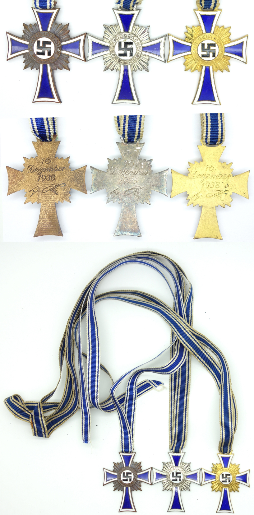Bronze, Silver and Gold Mothers Cross's