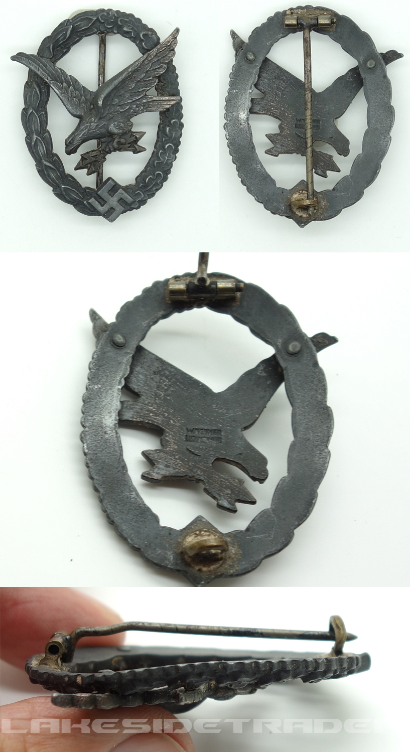 Radio Operation/Air Gunner Badge by W. Deumer