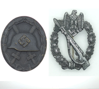 2 damaged badges