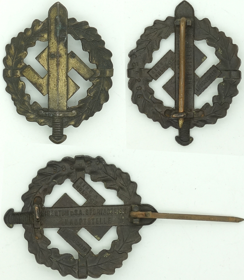 Numbered - SA Sports Badge in Bronze by Berg & Nolte