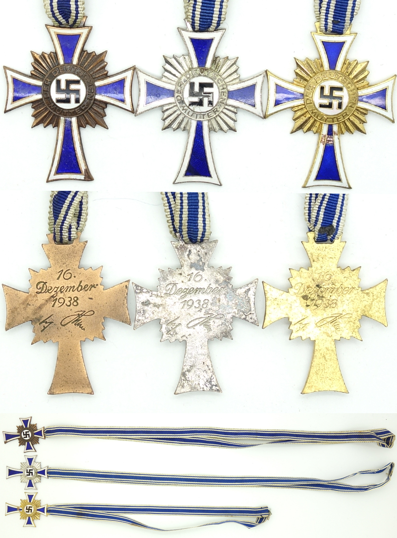 Bronze, Silver and Gold Mothers Cross's