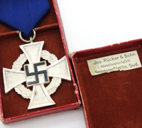 Cased - 25 Year Faithful Service Cross by J. Rücker