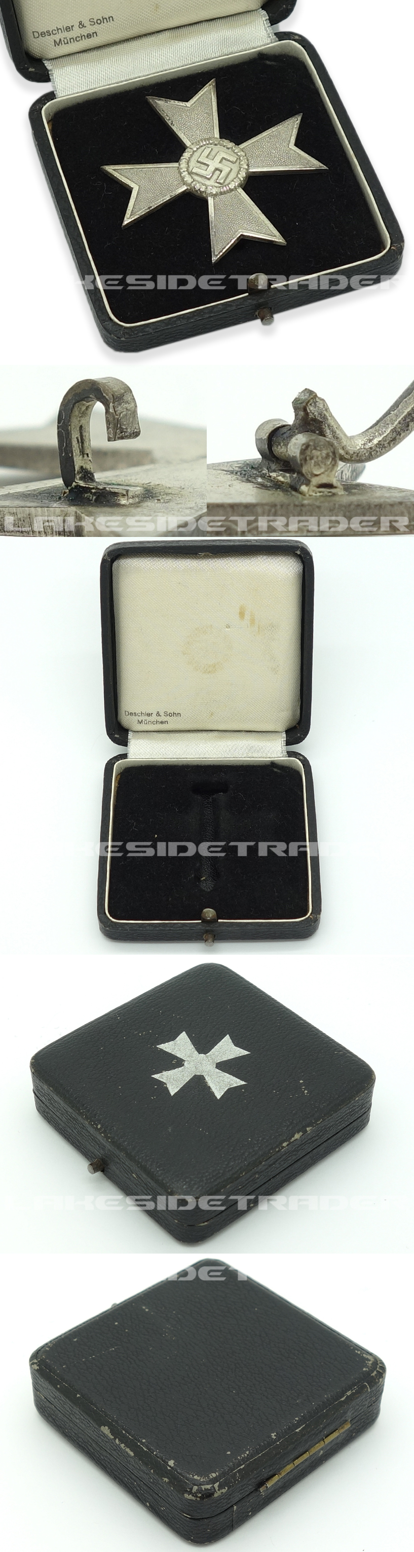 Cased 1st Class War Merit Cross w/o Swords by Deschler