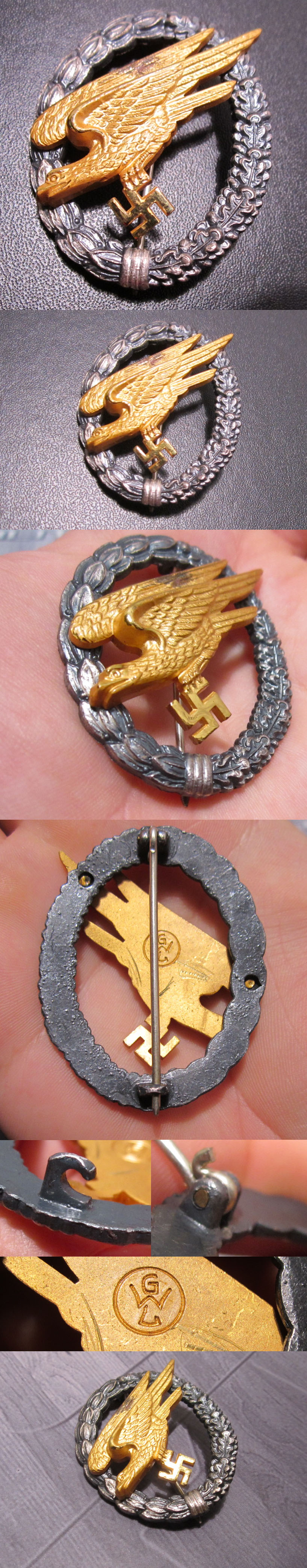 Luftwaffe Paratrooper Badge by GWL