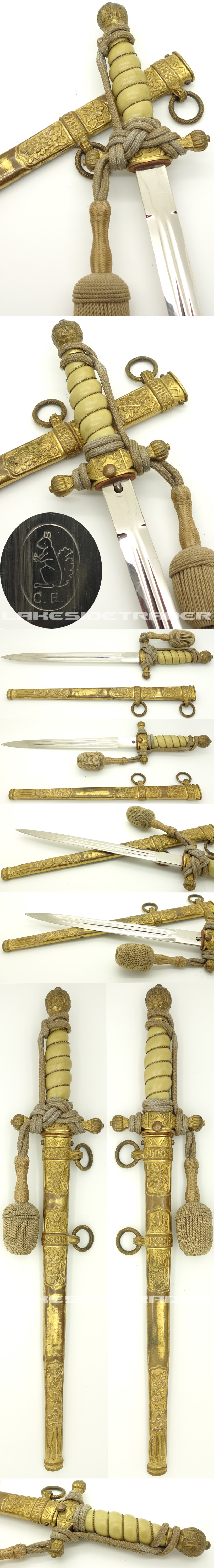 1st Model Navy Dagger by Eickhorn with Hand-chased Scabbard