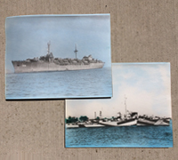 Two US WWII Navy Ships Photos