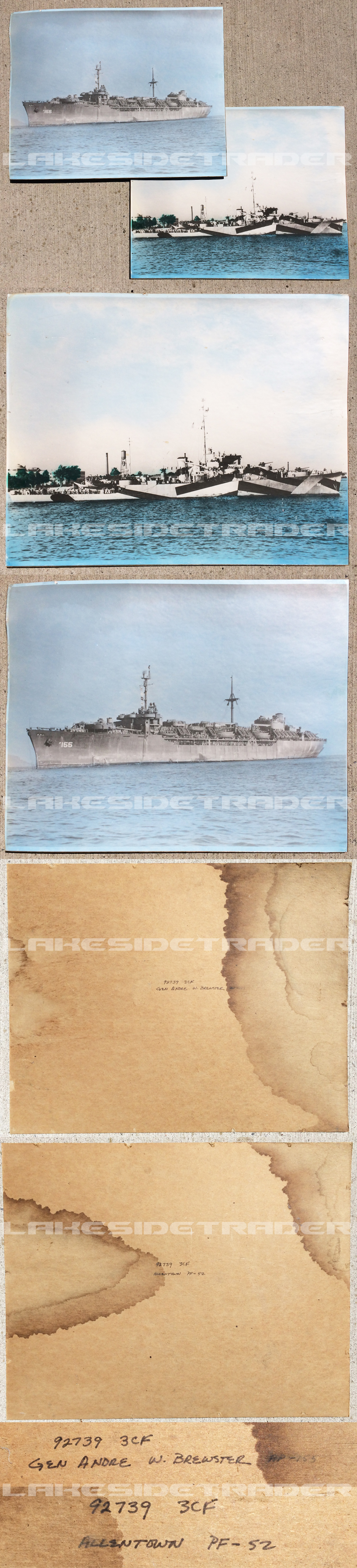 Two US WWII Navy Ships Photos