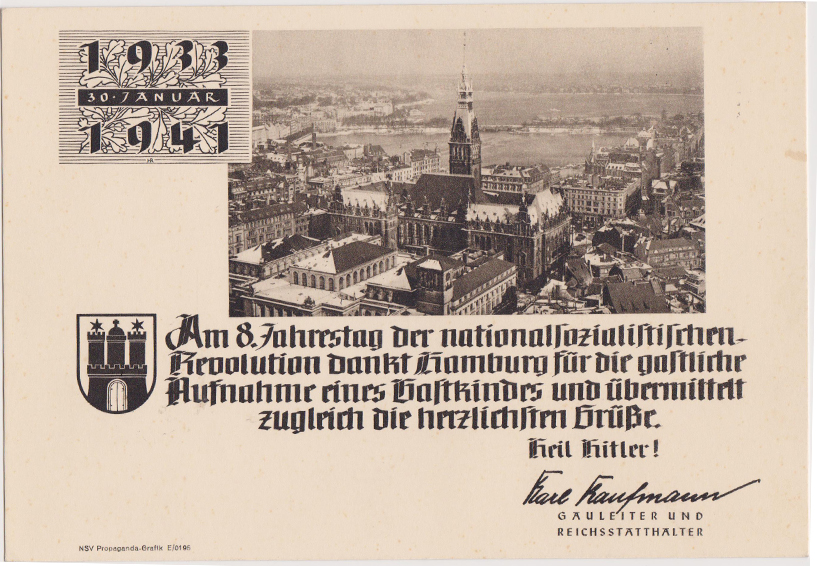 Anniversary of National Socialism Revolution Hamburg Propaganda Notice