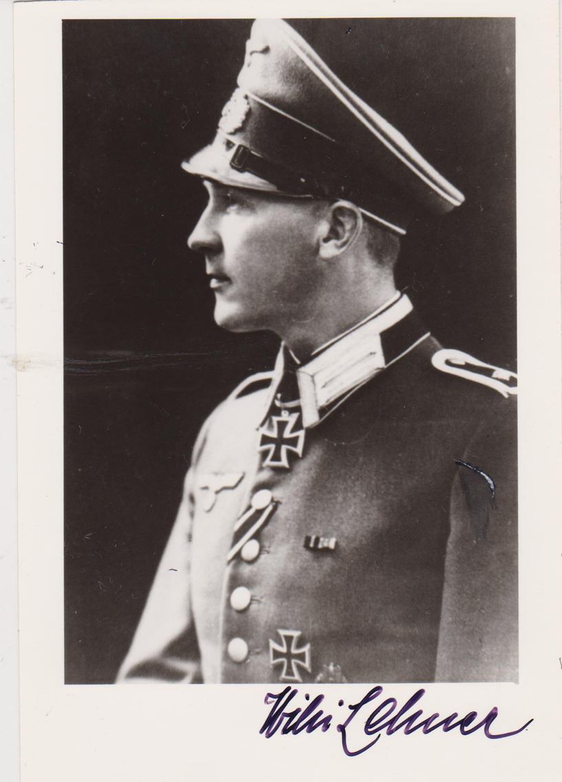 Autographed pic of Wilhelm Lehner