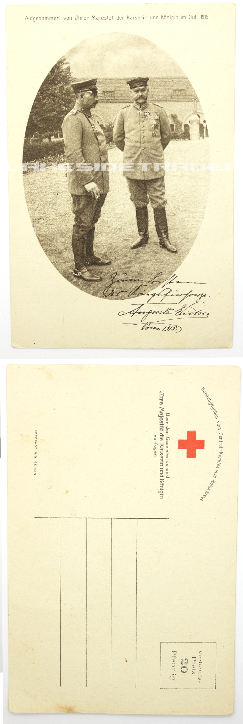 Imperial Red Cross Postcard w Kaiser