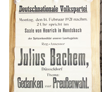 Deutschnationale Volkspartei Julius Bachem Poster