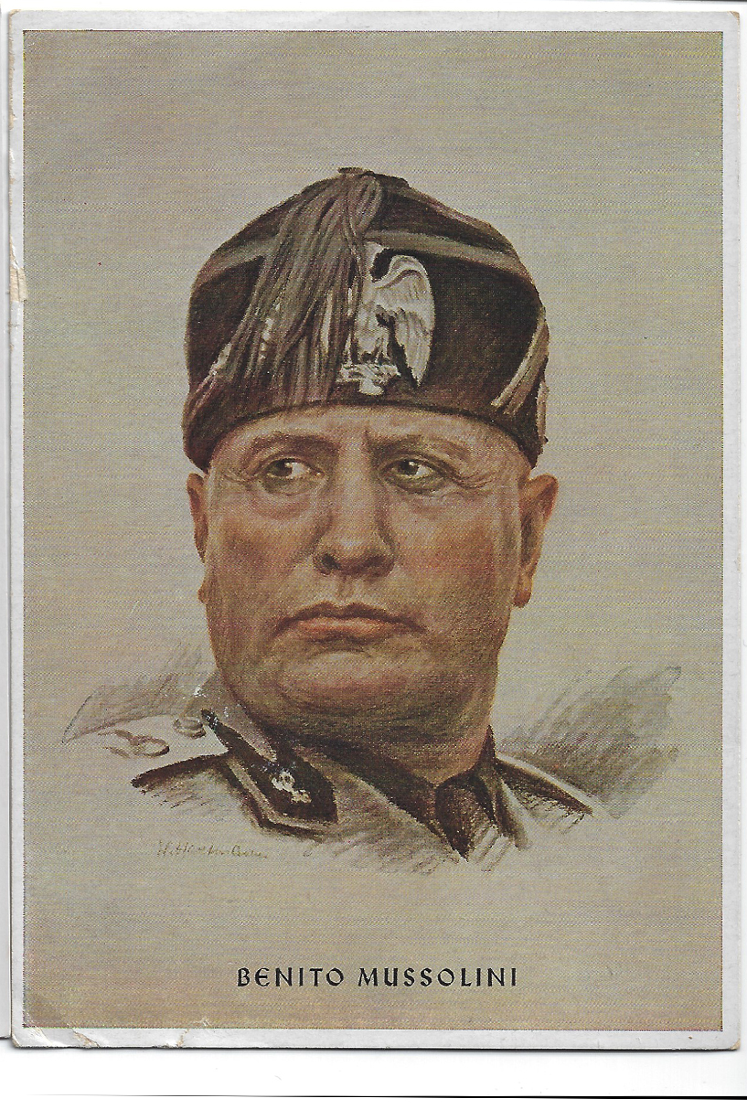 Mussolini Postcard