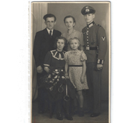 Studio Portrait of Army Officer family Postcard