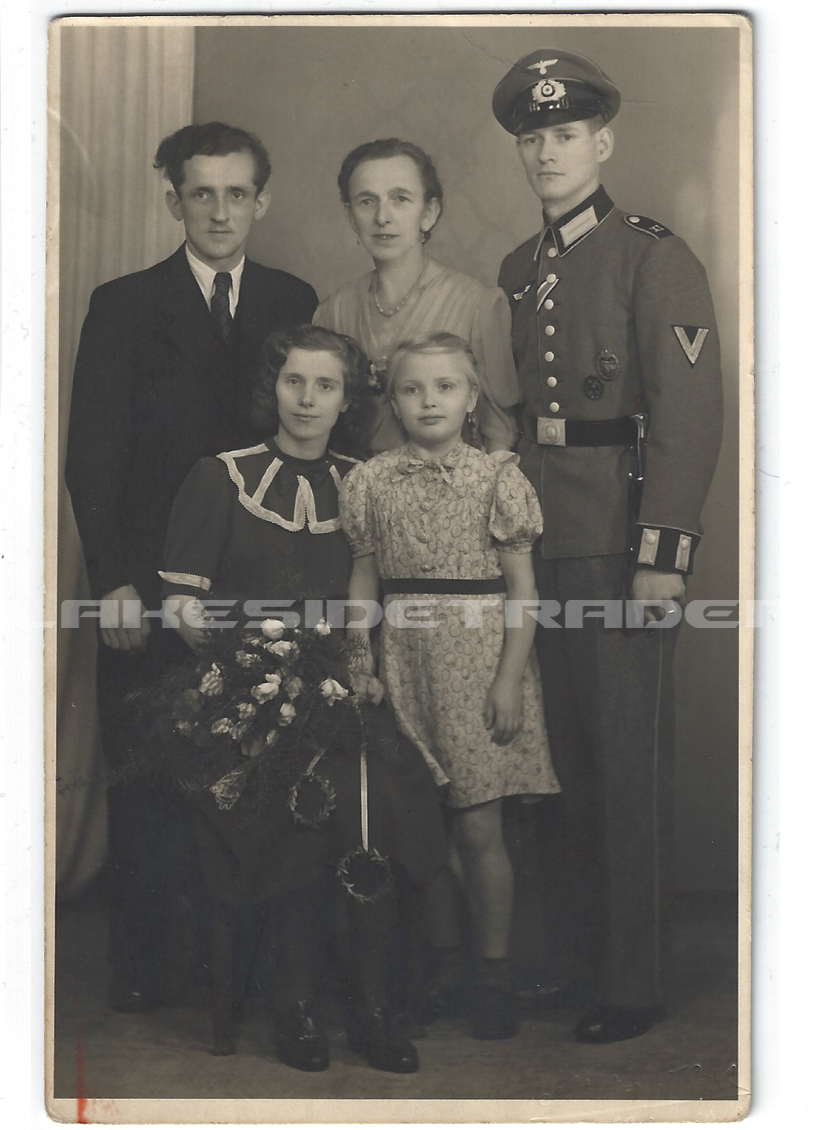 Studio Portrait of Army Officer family Postcard