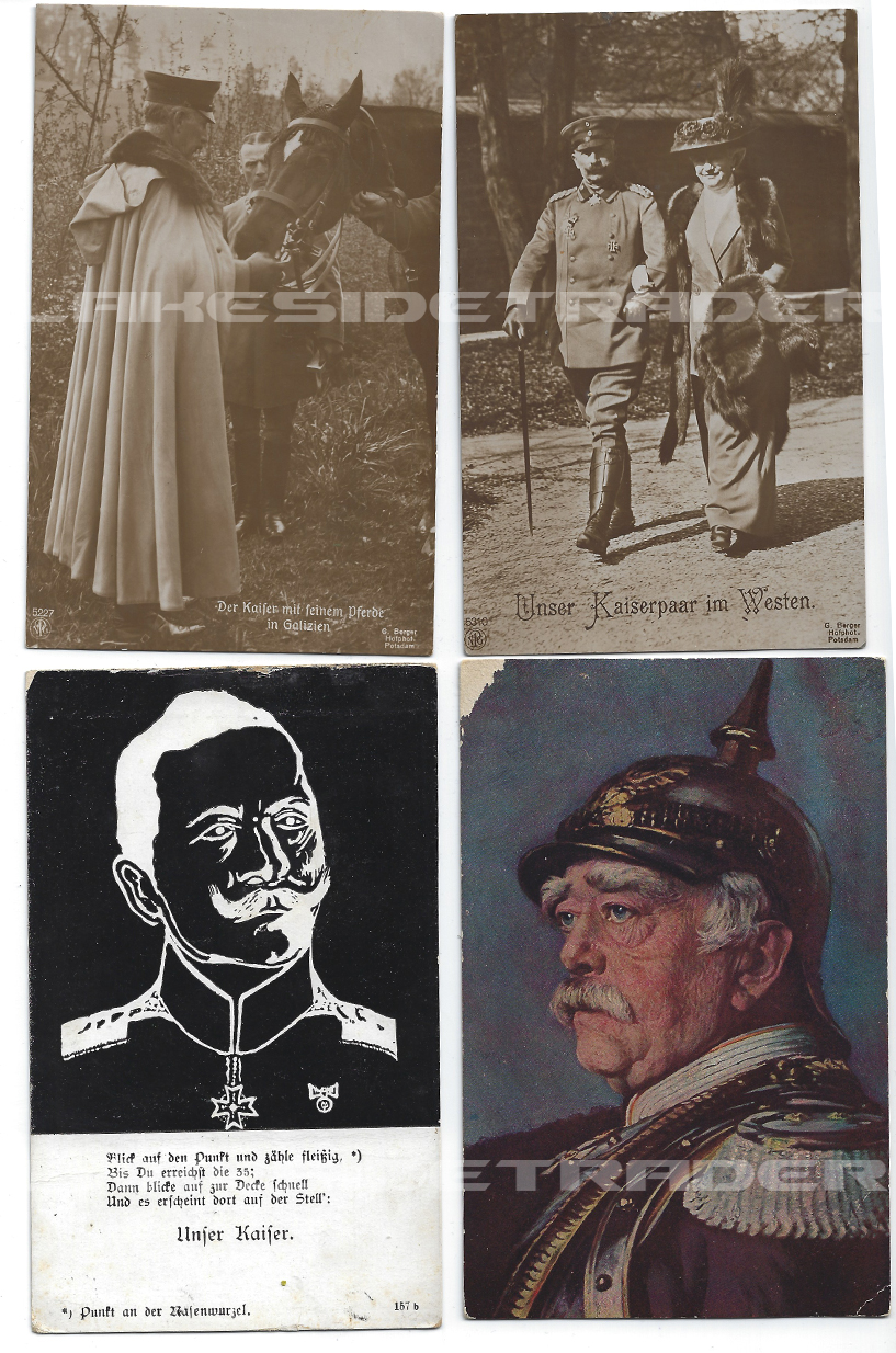 4 Kaiser Wilhelm II Postcards