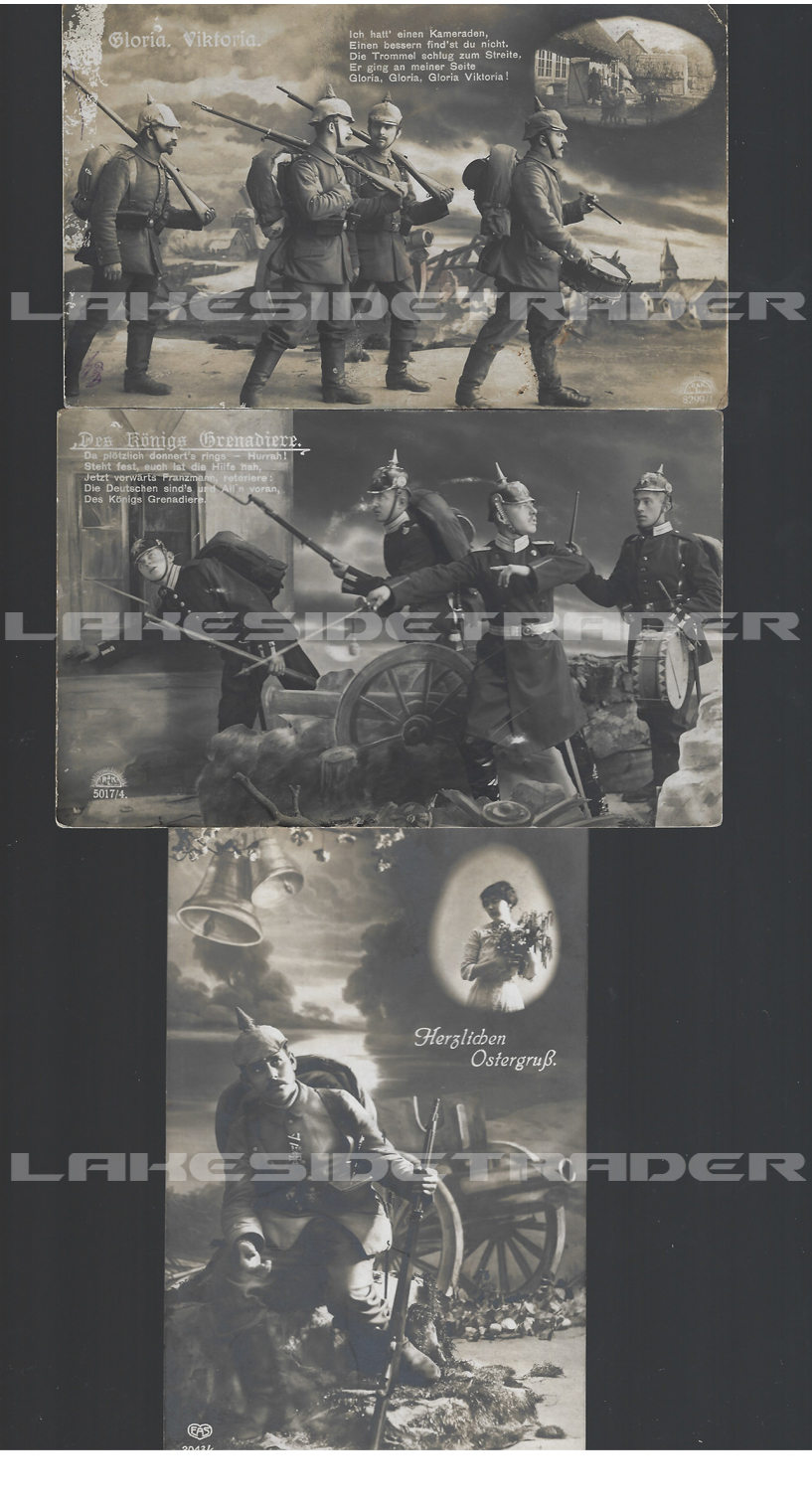3 Imperial Combat Postcards