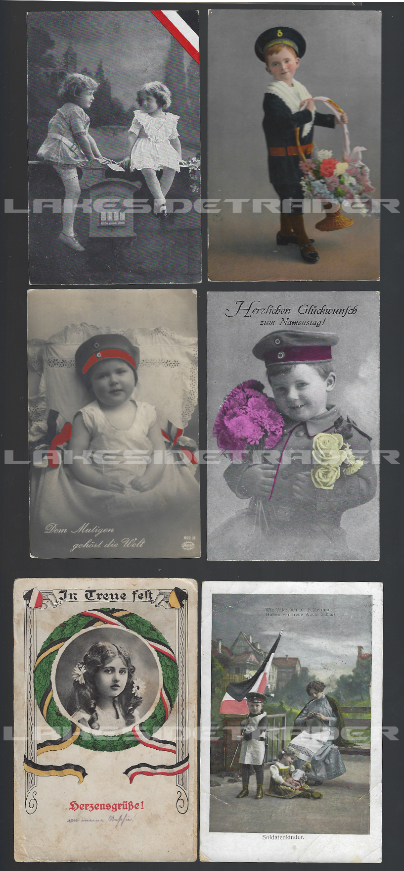 8 Imperial Children Themed Postcards