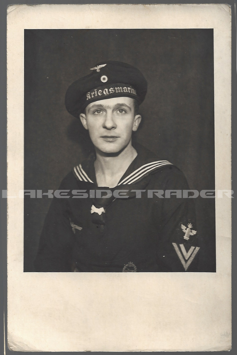 Studio Portrait of Kregsmarine Coastal Artillery  EM