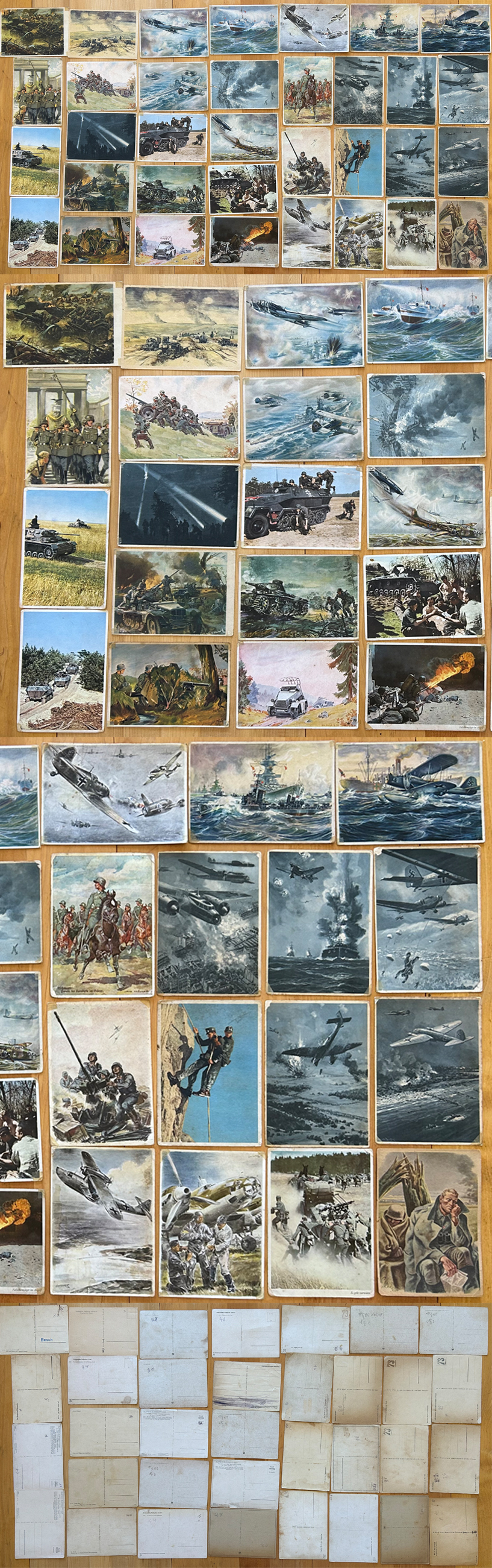 34 Wehrmacht Watercolor Postcards