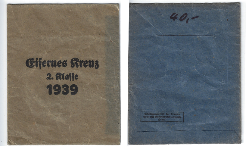 Issue Packet for Iron Cross 2nd Class by 25