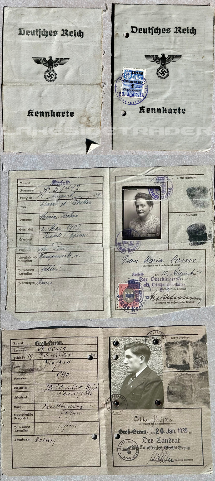 2 Deutches Reich  Kennkarts