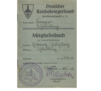 Deutcher Reichskriegerbund Membership Book