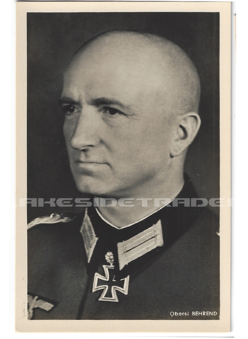 RK w Oaks & Swords Winner Hermann-Heinrich Behrend Postcard RK w Oaks & Swords Winner Hermann-Heinrich Behrend Postcard