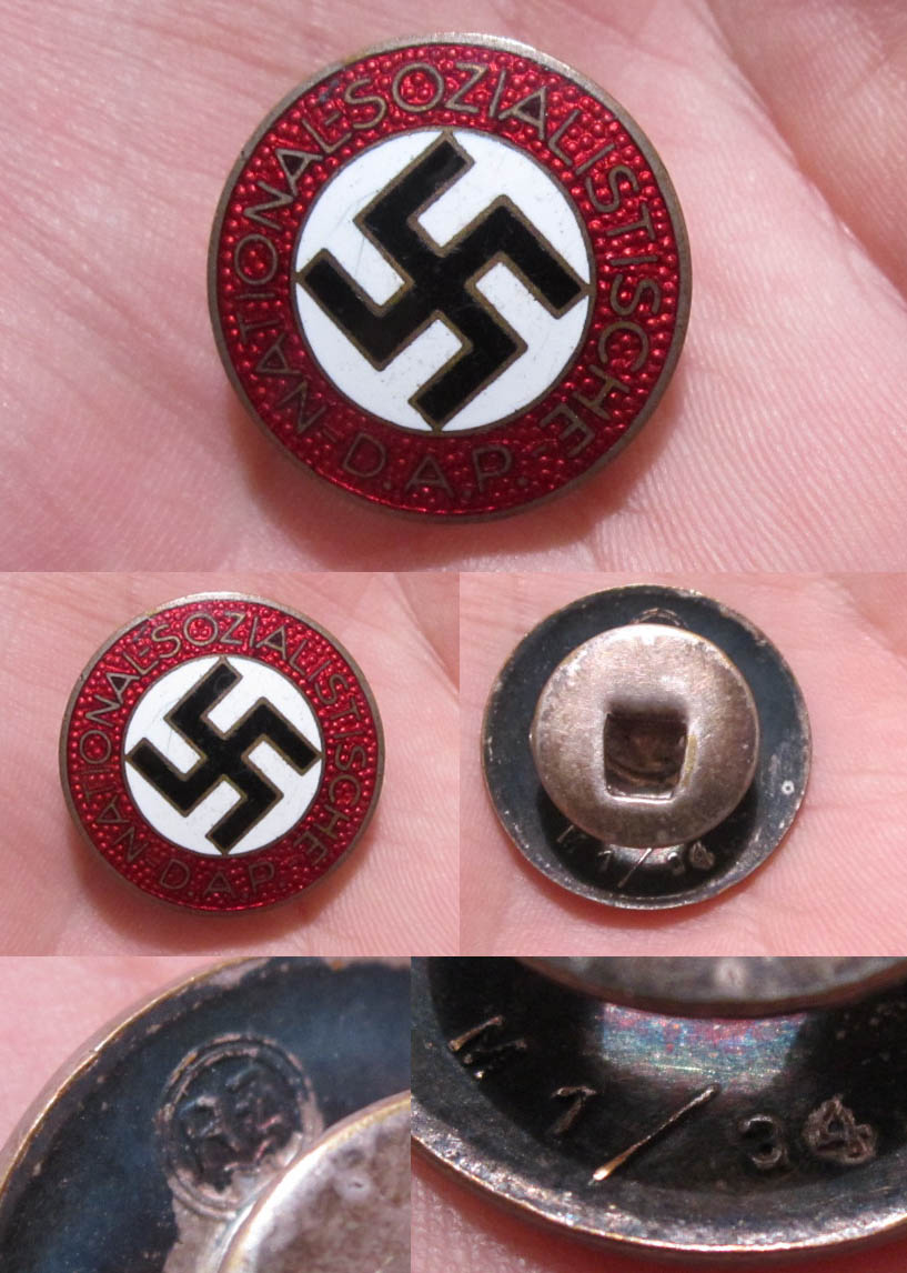 Button Hole NSDAP Membership Pin