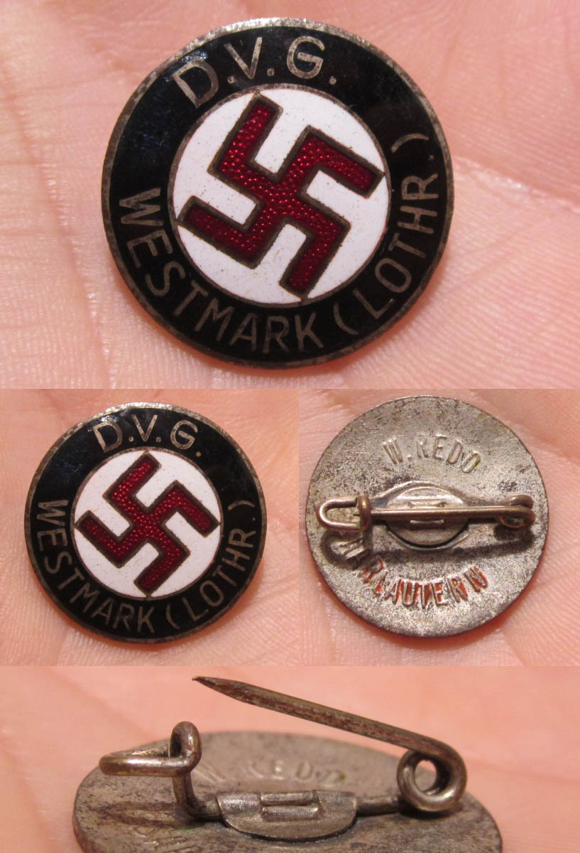 D.V.G. Westmark NSDAP Membership Pin