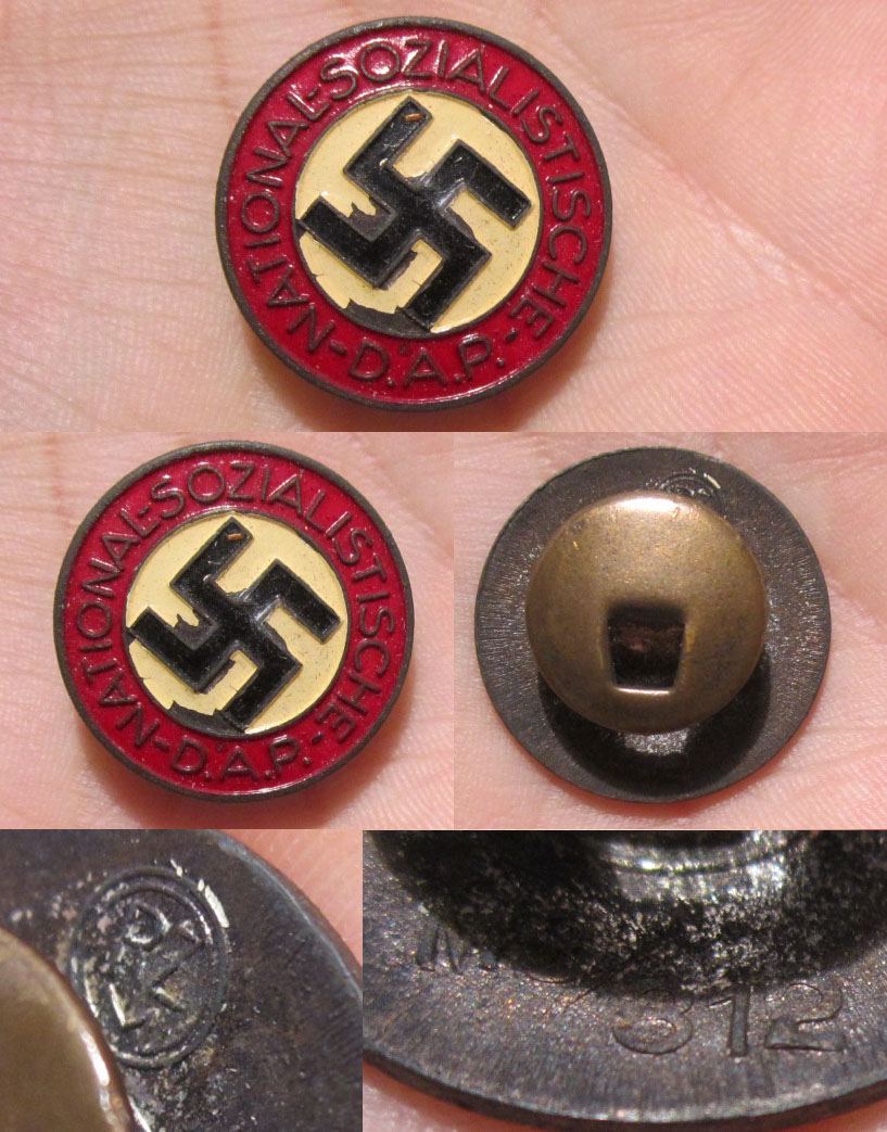 NSDAP Button Hole Membership Pin