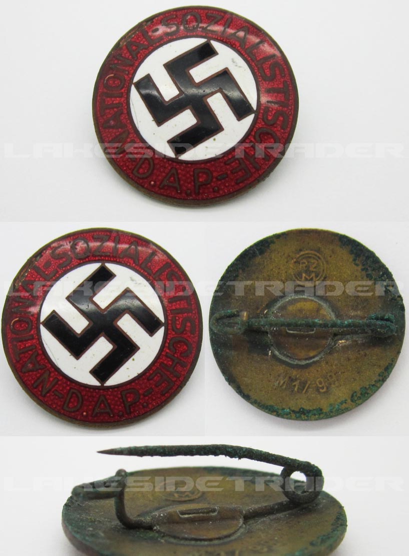 NSDAP Membership Pin by RZM M1/99
