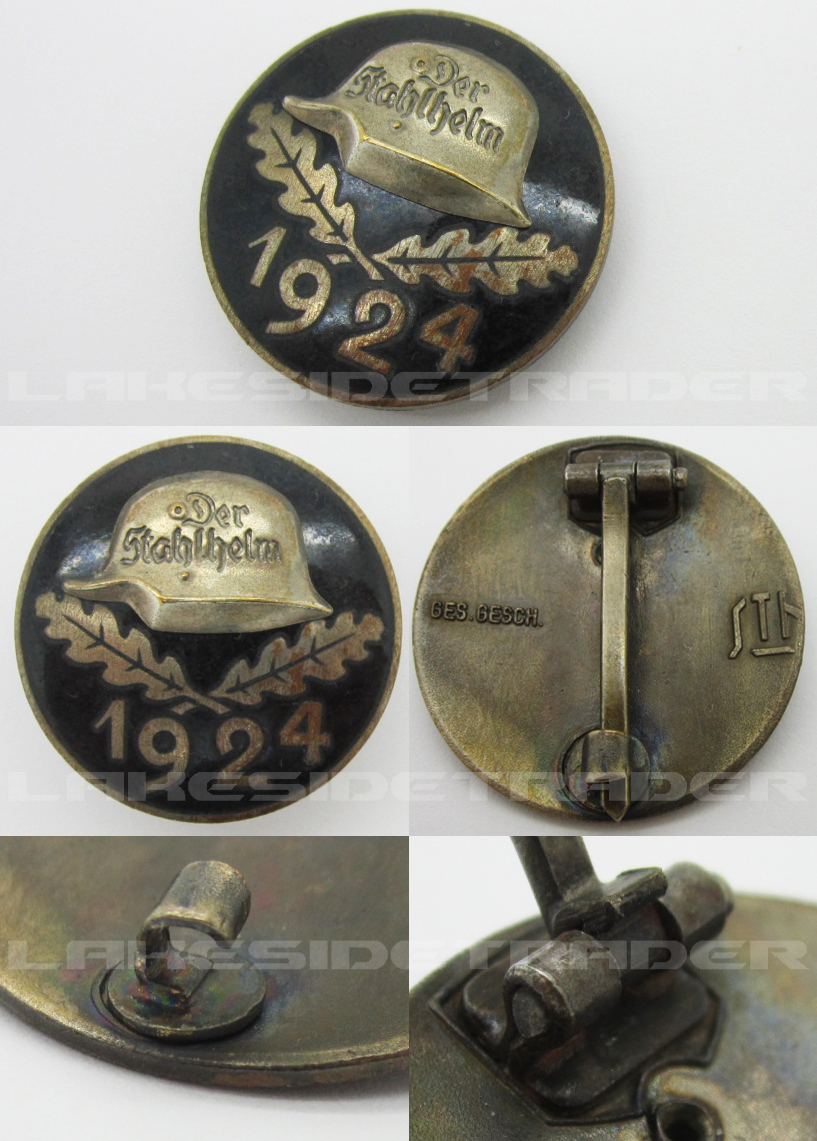 Non Combatant Der Stahlhelm Com. Badge 1924