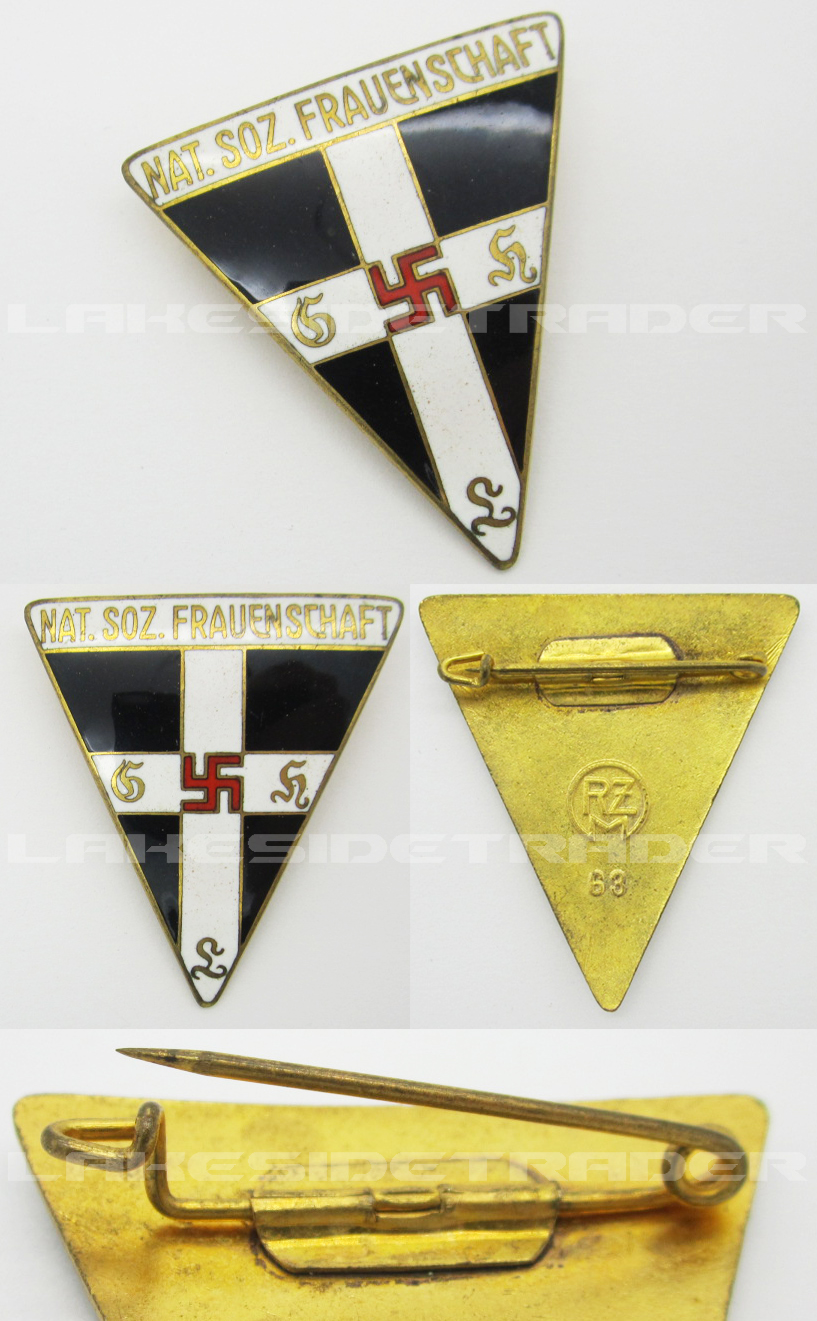 NSDAP Women's League Membership Pin by RZM 63