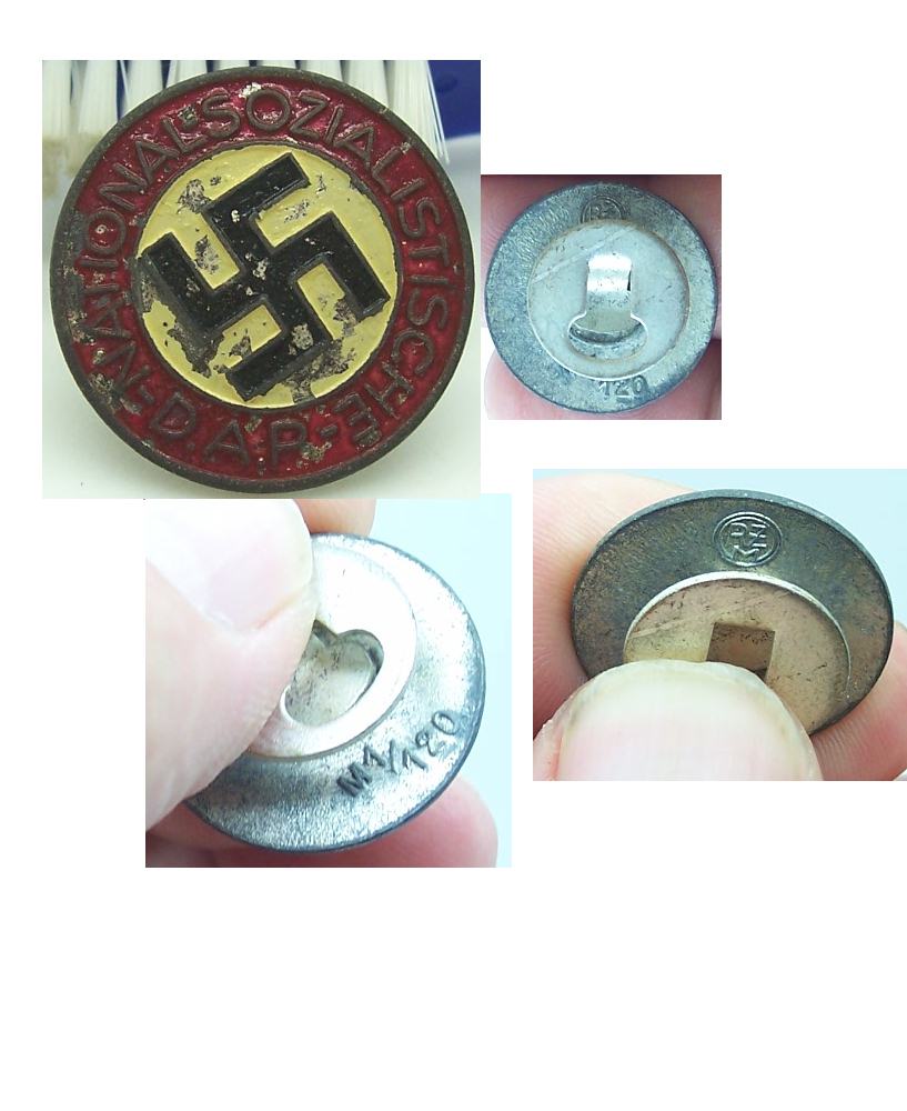 NSDAP Button Hole Membership Pin