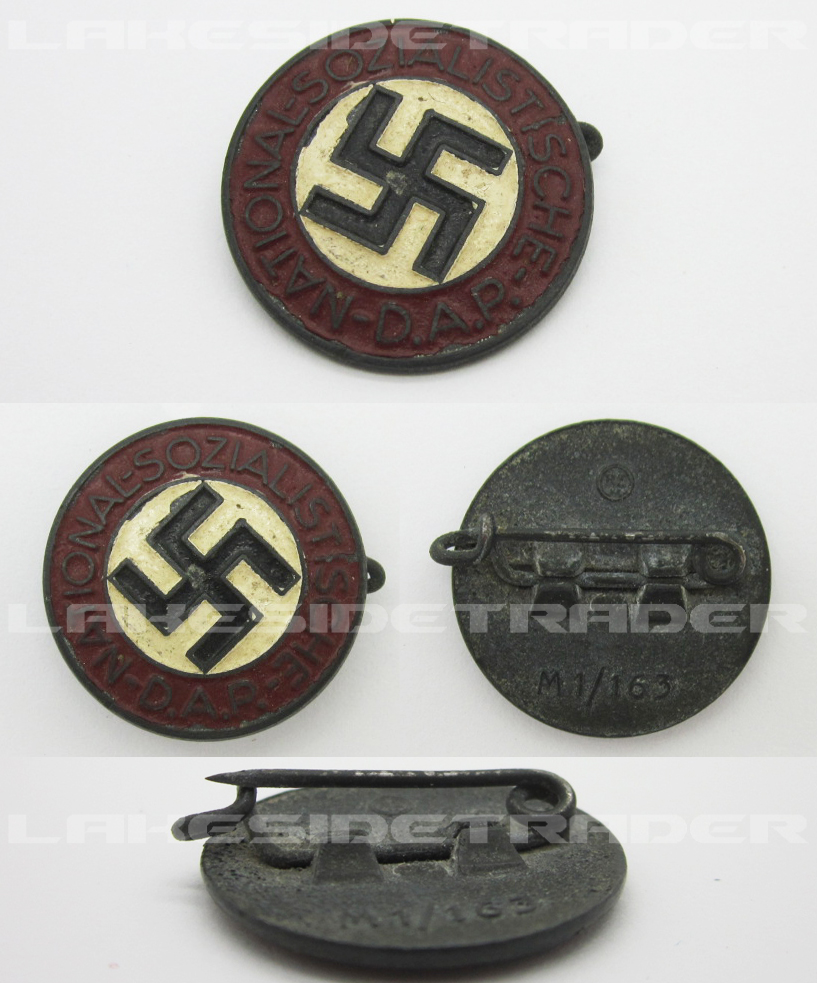 NSDAP Membership Pin by RZM M1/163