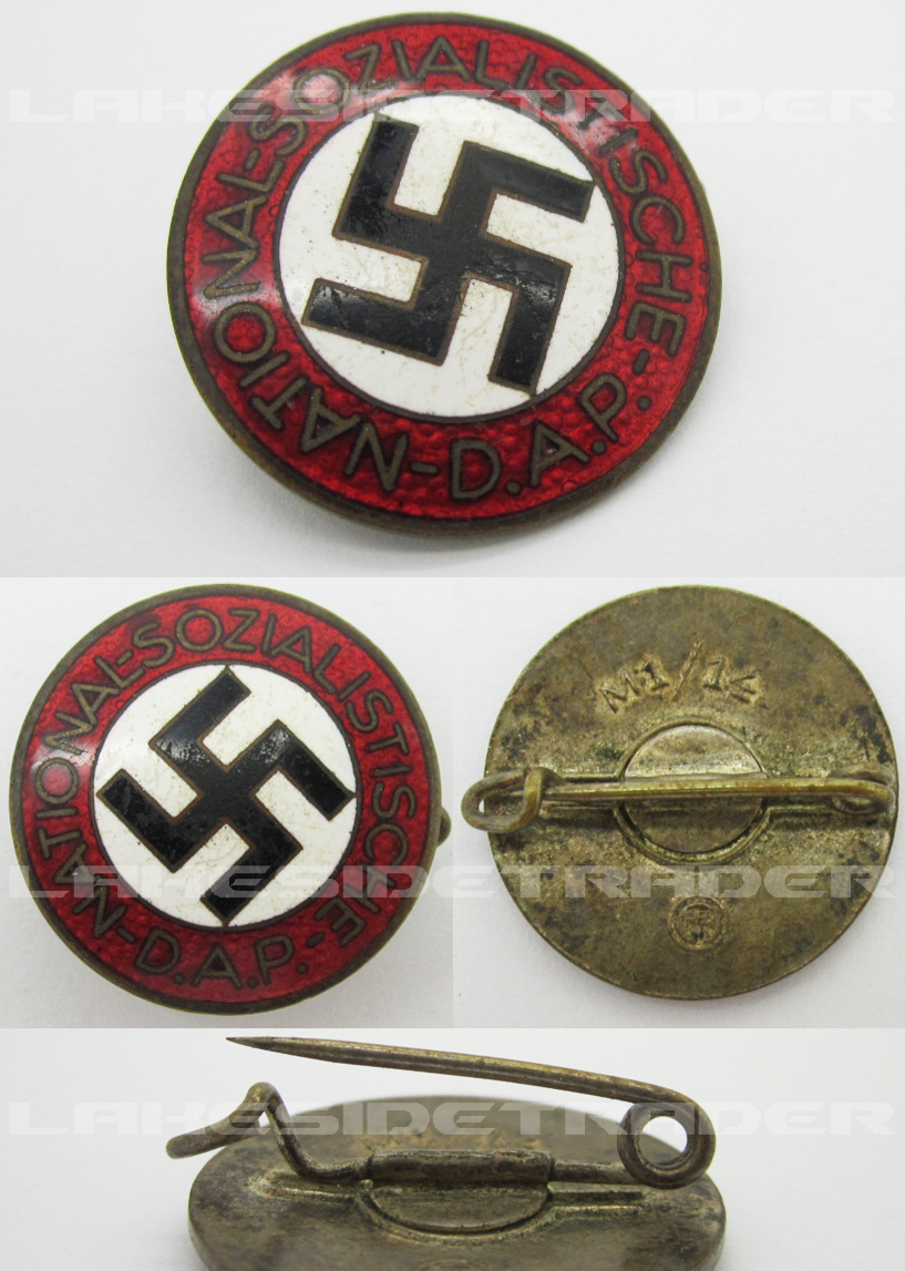 NSDAP Membership Pin by RZM M1/14