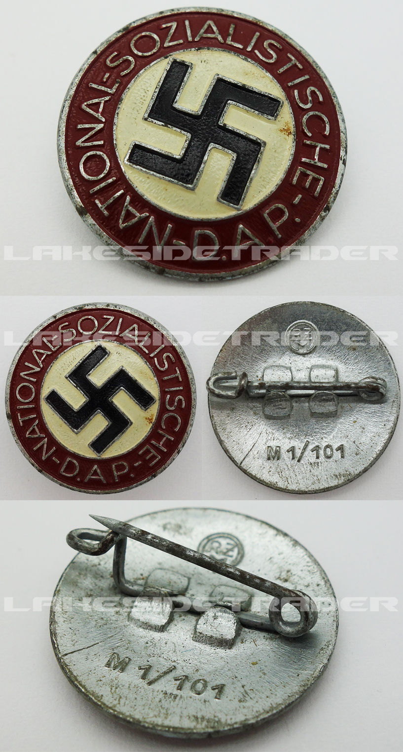 NSDAP Membership Pin by RZM M1/101