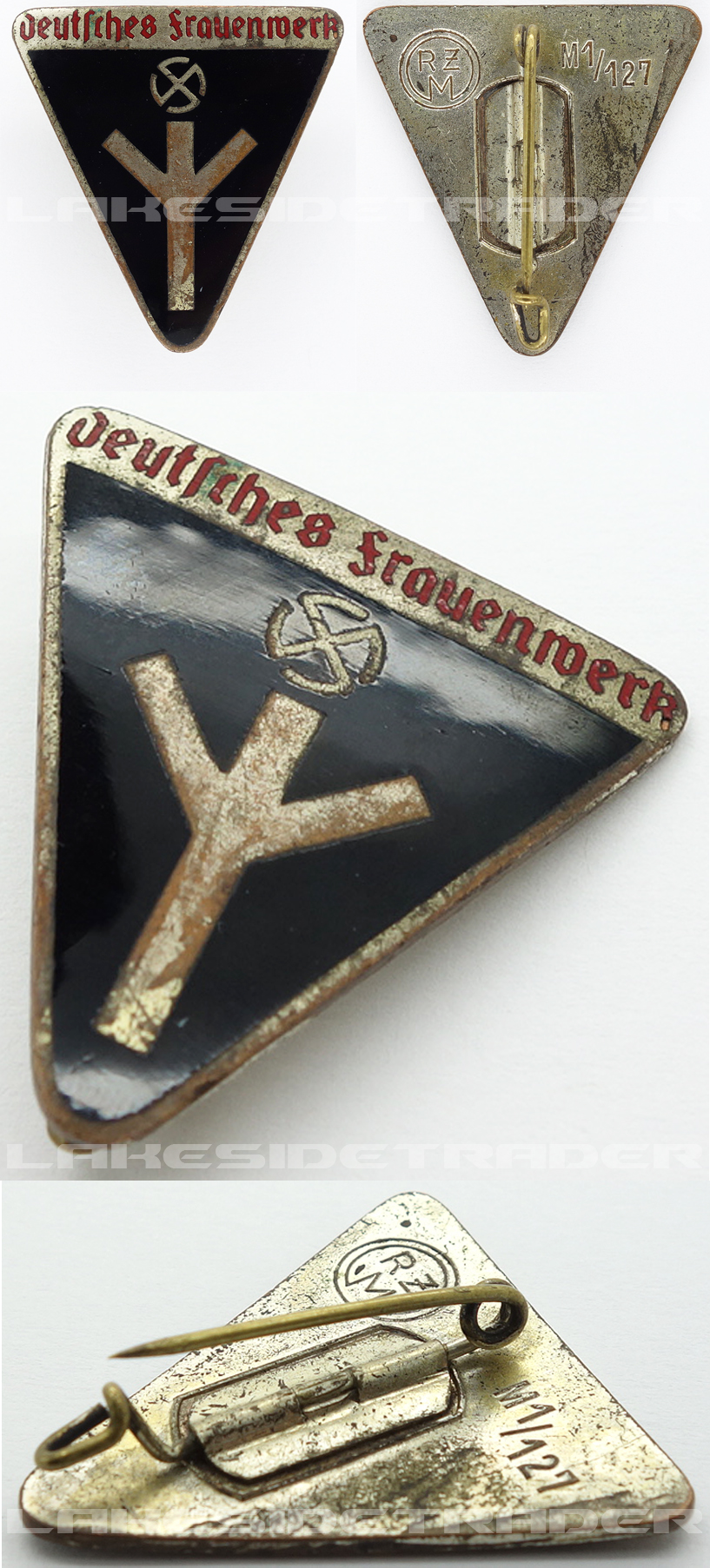 Women’s “Deutsches Frauenwerk” Membership Pin by RZM M1/127