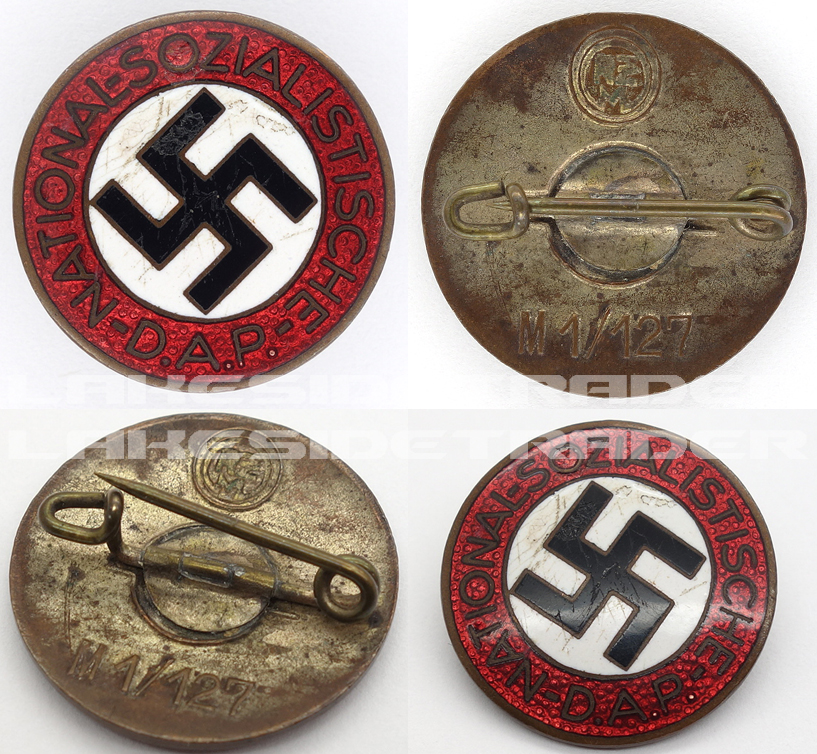 NSDAP Membership Pin by RZM M1/127