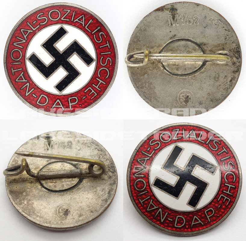 NSDAP Membership Pin by RZM M1/62