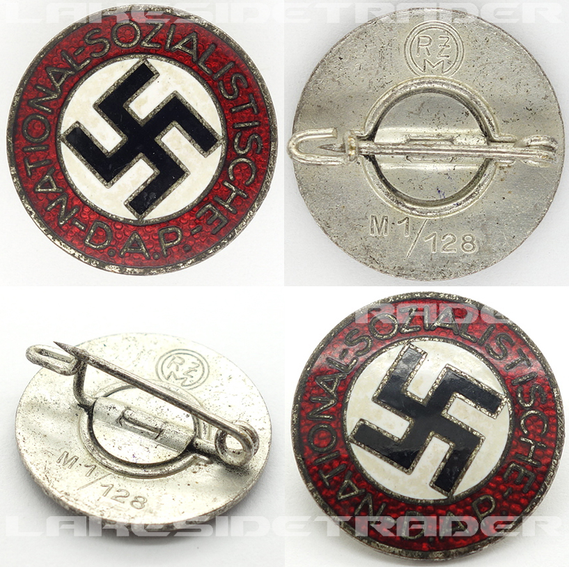 NSDAP Membership Pin by RZM M1/128