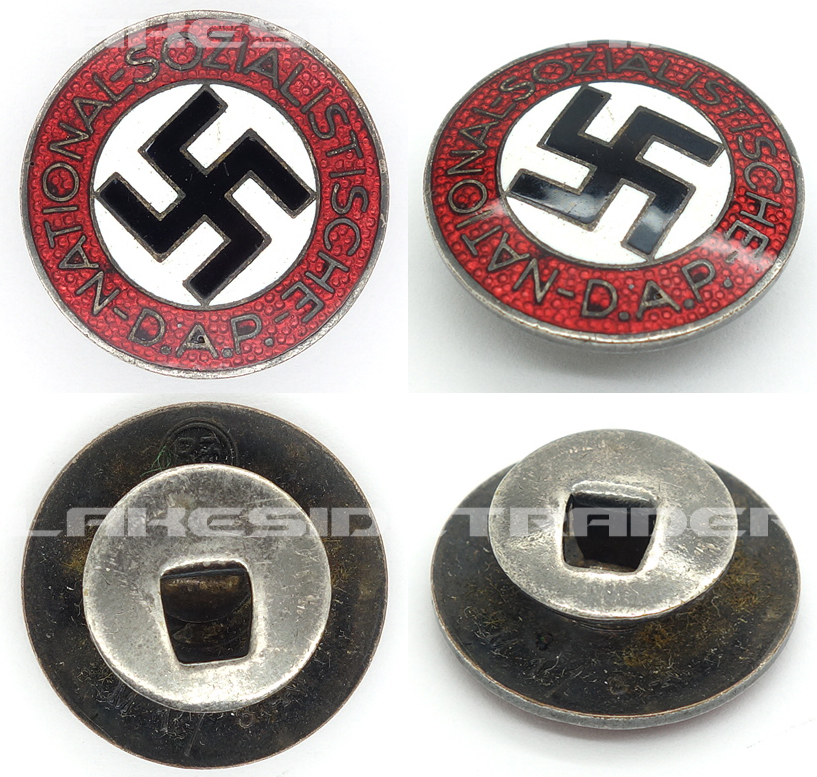 Buttonhole - NSDAP Membership Pin by RZM M1/34