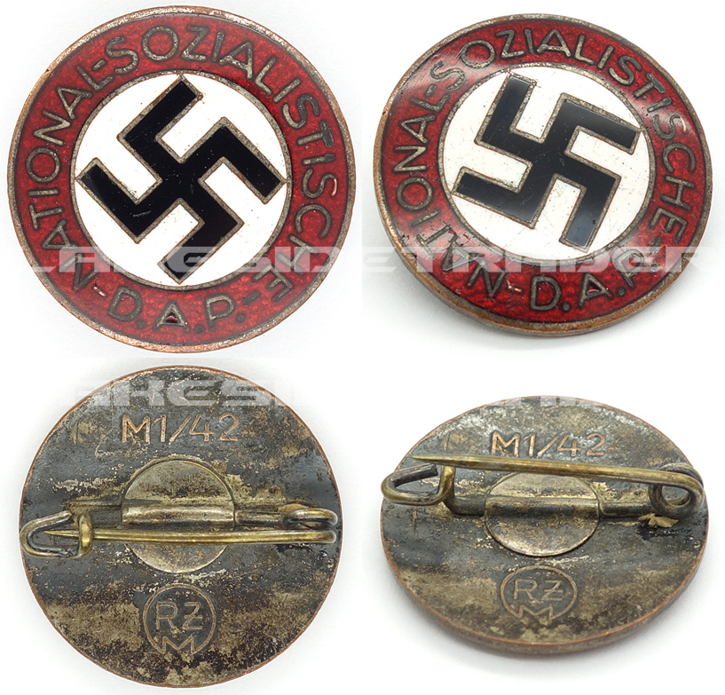 NSDAP Membership Pin by RZM M1/42