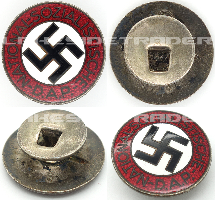 Buttonhole - NSDAP Membership Pin by RZM M1/8