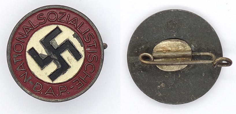 NSDAP Membership Pin by RZM 1/25