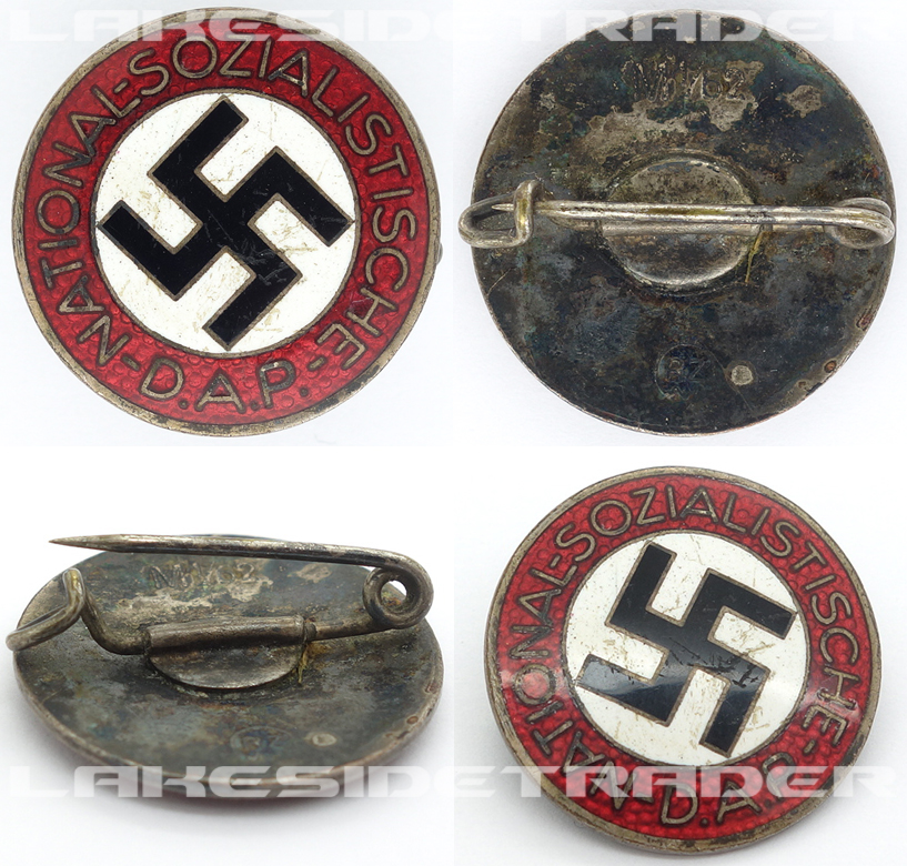 NSDAP Membership Pin by RZM M1/62