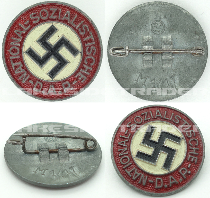 NSDAP Membership Pin by RZM M1/17