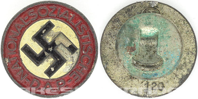 Buttonhole - NSDAP Membership Pin by RZM M1/120