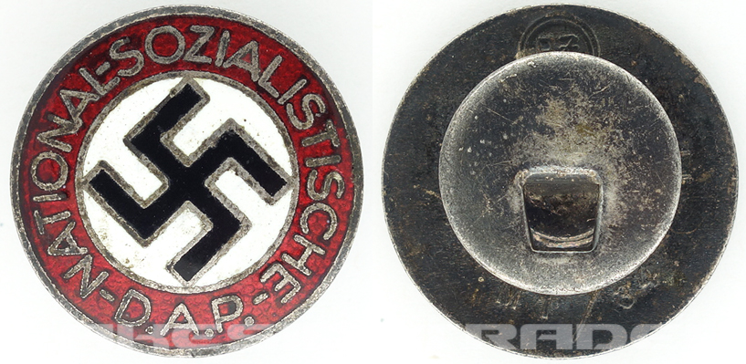 Buttonhole - NSDAP Membership Pin by RZM M1/34